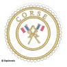Badge / Macaron GLNF – Grande tenue provinciale – Passé Grand Porte-Etendard – Corse – Ricamato a macchina