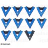 Collari massonici – Set Collari dei 10 Ufficiali – RSAA – GLNF – Ricamati a macchina