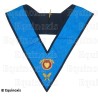 Collare massonico – 4° grado – RSAA – Hospitalier – Retro nero con teschio e lacrime – Ricamo a mano 