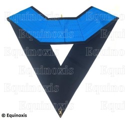 Collare massonico – 4° grado – RSAA – Hospitalier – Retro nero con teschio e lacrime – Ricamo a mano 