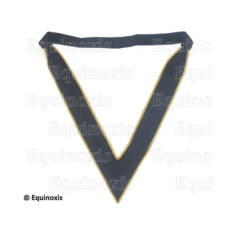 Collarino massonico – Rit de Perfection – Nero à soutaches dorées