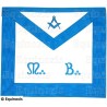 Tablier maçonnique en simili-cuir – Rito Francese Groussier – Maestro – Equerre et compas + MB 