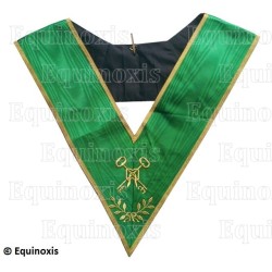 Collare massonico – Rito Cerneau – Trésorier – Ricamo a macchina 