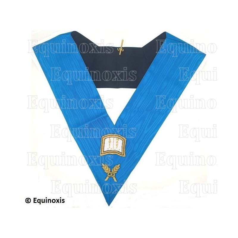 Collare massonico – Rito Francese Groussier – Oratore – Ricamato a mano