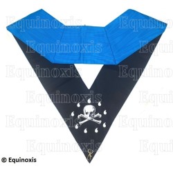 Collare massonico – Rito Francese Groussier – Tesoriere – Ricamato a mano