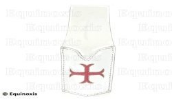 Custodia in pelle per spada – Custodia in pelle bianca per spada fine – Croce templare infilata