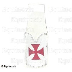 Custodia in pelle per spada – Custodia in pelle bianca per spada fine – Croce templare
