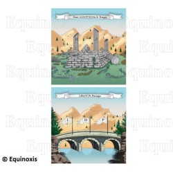 Quadro di Loggia – Rito Francese – 3° Ordine – Nous reconstruisons le Temple / LDP –  160 cm x 80 cm
