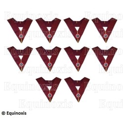 Collari massonici – Arco Reale Inglese – Set de 10 Officiers – Cocardes françaises