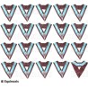 Collari massonici – Rito del Marchio – Set di 19 collari – Coccarda tricolore