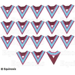 Collari massonici – Rito del Marchio – Set di 17 collari – Senza coccarda