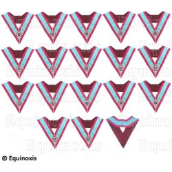 Collari massonici – Rito del marchio – Set di 17 Ufficiali – Cocarde tricolore – Couleurs françaises