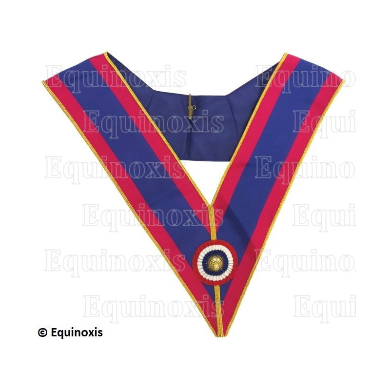 Collare massonico – Rito del Marchio – Ufficiale provinciale attivo – Coccarda tricolore