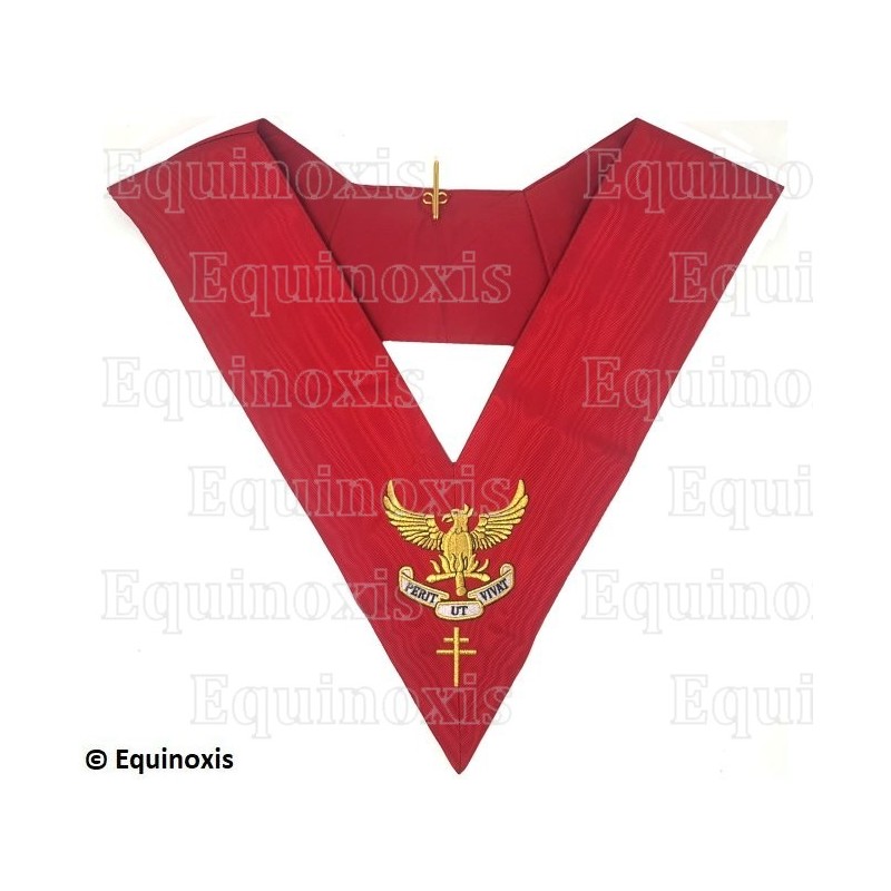 Collare massonico – RSR – CBCS – Préfet – Ricamo a macchina