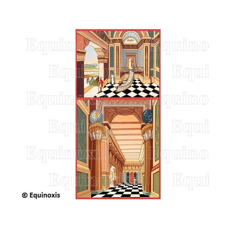 Quadro di Loggia – Rito Emulation – 2° grado – 160 cm x 80 cm