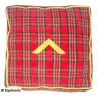 Cuscino massonico – Rito Standard di Scozia – Copertina in tartan – Quadrato ricamato a macchina