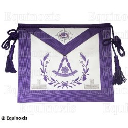 Grembiule massonico in pelle – Passato Rito di York – Maestro Venerabile – Sextant + taus