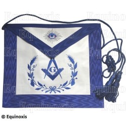 Tablier maçonnique en simili cuir – Rito York – Maestro – Equerre et Compas + G