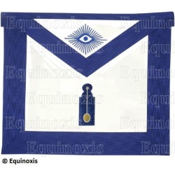 Tablier maçonnique en simili-cuir – Rito York – Deuxième Surveillant – Ricamo a macchina