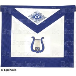 Tablier maçonnique en simili-cuir – Rito York – Organiste – Ricamo a macchina