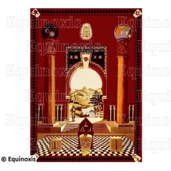 Tableau de Loge maçonnique – Rito del marchio – Maestro – 70 cm x 50 cm