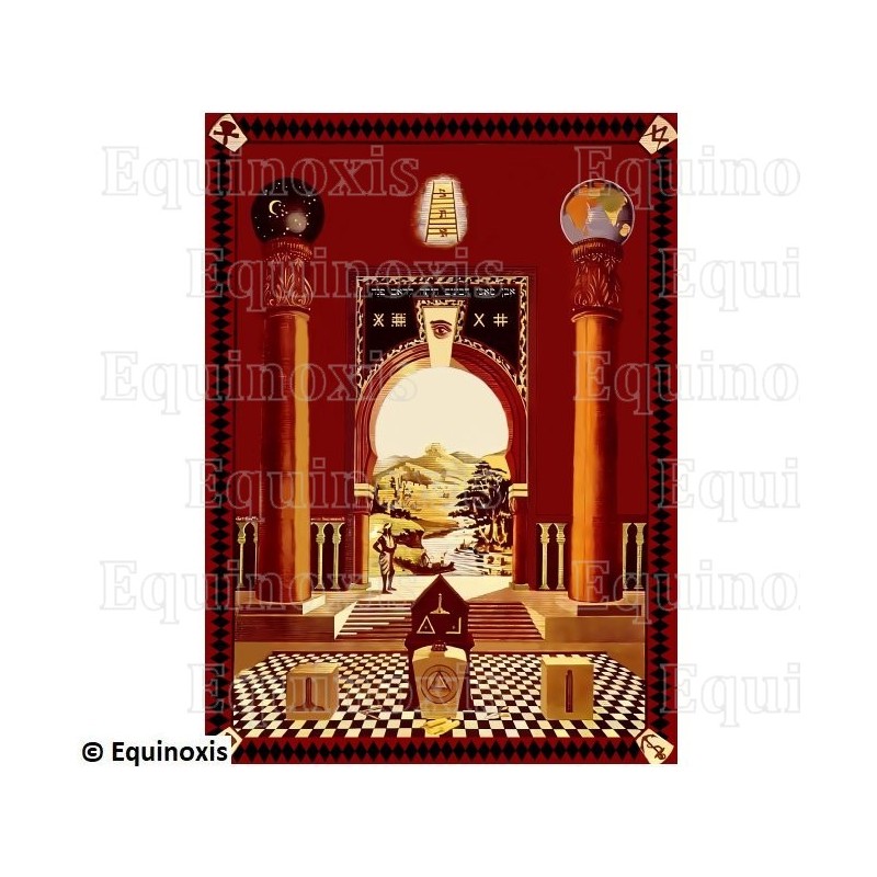 Tableau de Loge maçonnique – Rito del marchio – Maestro – 70 cm x 50 cm