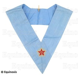 Collare massonico – Rito Francese Tradizionale – Vénérable en chaire – Ricamo a macchina