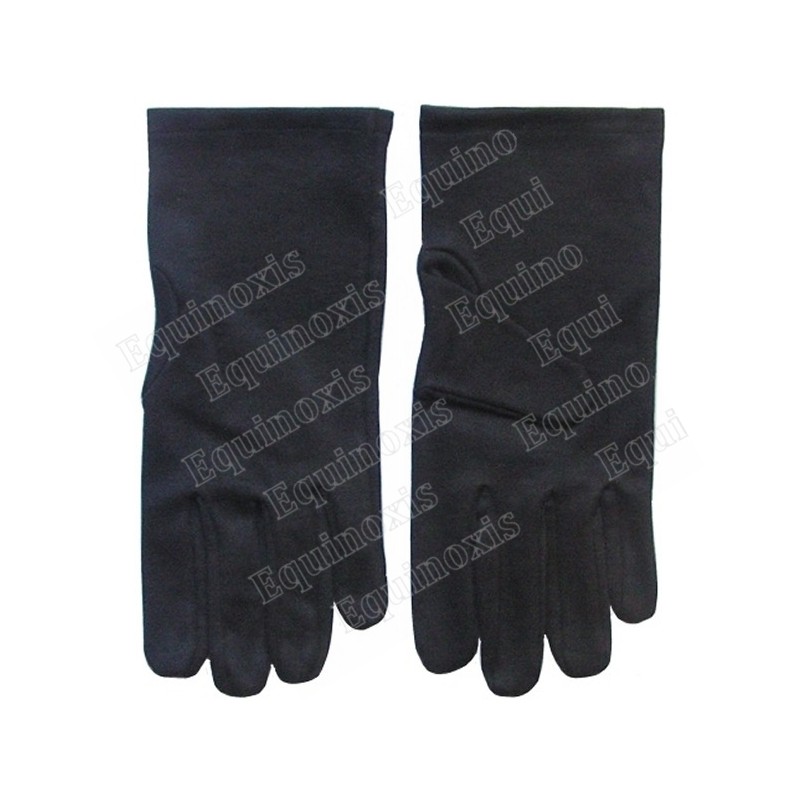 Gants maçonniques noirs pur coton – Misura M