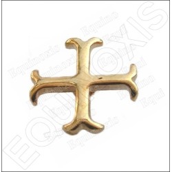 Spilla templare – Croce templare patente – Metallo dorato 