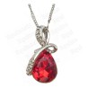 Pendentif en cristal – Duchessa – Rouge – Finition argent