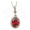 Pendentif en cristal – Marchesa – Rouge – Finition argent