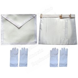 Ensemble Apprenti – Tablier faux cuir + 2 pares de guantes blancos