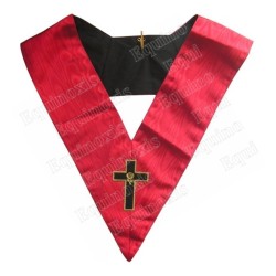 Collare massonico – RSAA – 18° grado – Sovrano Principe Rosa-Croce –  Croce latina – Ricamato a macchina