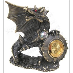 Figurine dragon étain – Dragon horloge 