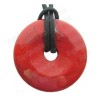 Ciondolo con gemma – Donut – Diaspro rosso
