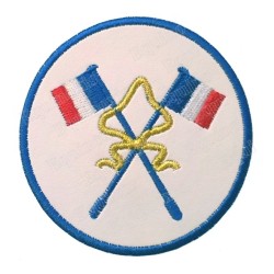Badge / Macaron GLNF – Petite tenue nationale – Passé Grand Porte-Etendard – Ricamato a macchina