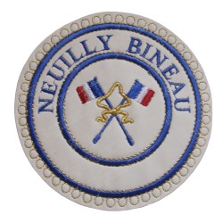 Badge / Macaron GLNF – Petite tenue provinciale – Passé Grand Porte-Etendard – Neuilly Bineau – Ricamato a macchina