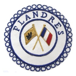 Badge / Macaron GLNF – Petite tenue provinciale – Passé Grand Porte-Etendard – Flandres – Ricamato a mano
