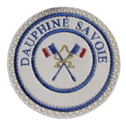 Badge / Macaron GLNF – Petite tenue provinciale – Passé Grand Porte-Etendard – Dauphiné Savoie – Ricamato a macchina