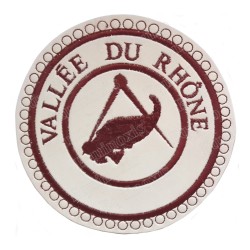 Badge / Macaron GLNF – Petite tenue provinciale – Grand Intendant – Vallée du Rhône – Ricamato a macchina