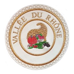 Badge / Macaron GLNF – Grande tenue provinciale – Grand Intendant – Vallée du Rhône – Ricamato a macchina