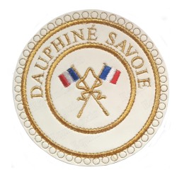 Badge / Macaron GLNF – Grande tenue provinciale – Passé Grand Porte-Etendard – Dauphiné Savoie – Ricamato a macchina