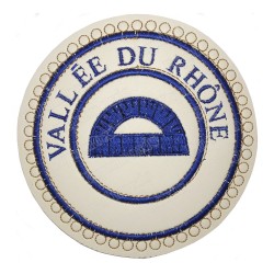 Badge / Macaron GLNF – Petite tenue provinciale – Grand Surintendant – Vallée du Rhône – Ricamato a macchina