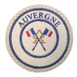Badge / Macaron GLNF – Petite tenue provinciale – Passé Grand Porte-Etendard – Auvergne – Ricamato a macchina