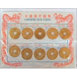 Set de pièces Feng-Shui – Set de 10 pièces chinoises packagées 