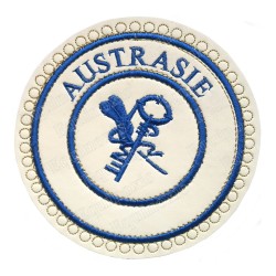 Badge / Macaron GLNF – Petite tenue provinciale – Grand Archiviste – Austrasie – Ricamato a macchina