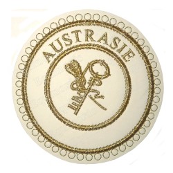 Badge / Macaron GLNF – Grande tenue provinciale – Grand Archiviste Provincial – Austrasie – Ricamato a macchina