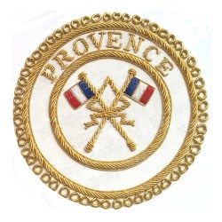 Badge / Macaron GLNF – Grande tenue provinciale – Passé Grand Porte-Etendard – Provence – Ricamato a mano