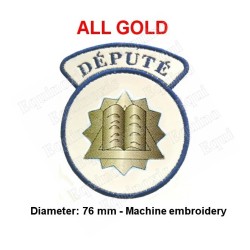 Badge / Macaron GLNF – Grande tenue nationale – Député Grand Hospitalier – Brodé machine