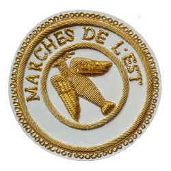 Badge / Macaron GLNF – Grande tenue provinciale – Passé Gran Esperto – Marches de l'Est – Ricamato a mano